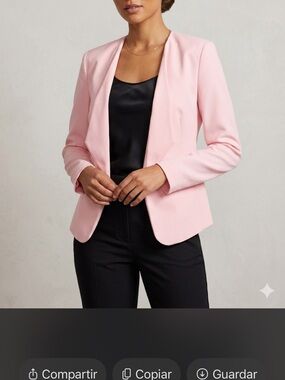 attention Pink Open-Front Blazer Jacket